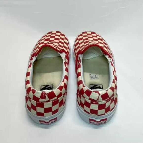 Vans Off The Wall Classic Red Checkerboard Slip-On Shoes 500714 Men 7 Women 8.5 - Picture 9 of 11